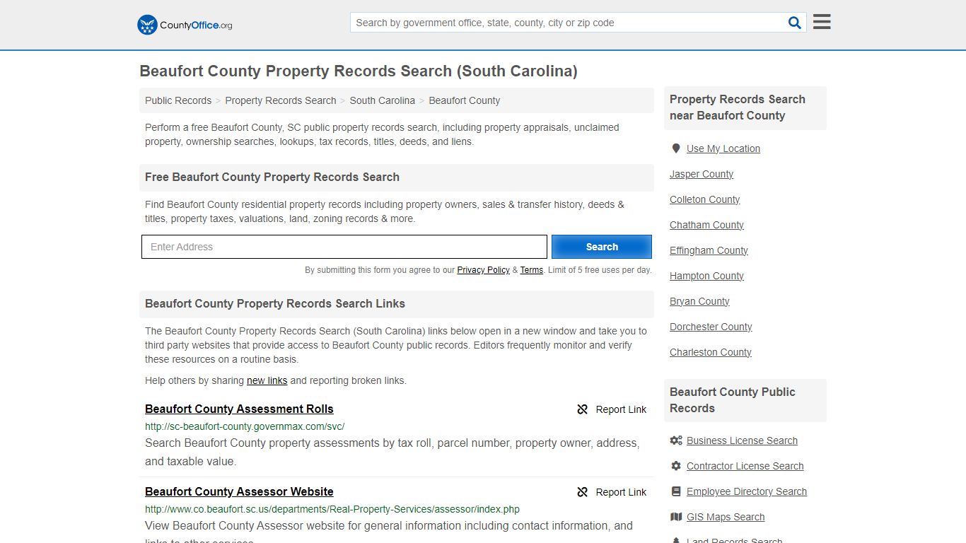 Beaufort County Property Records Search (South Carolina) - County Office